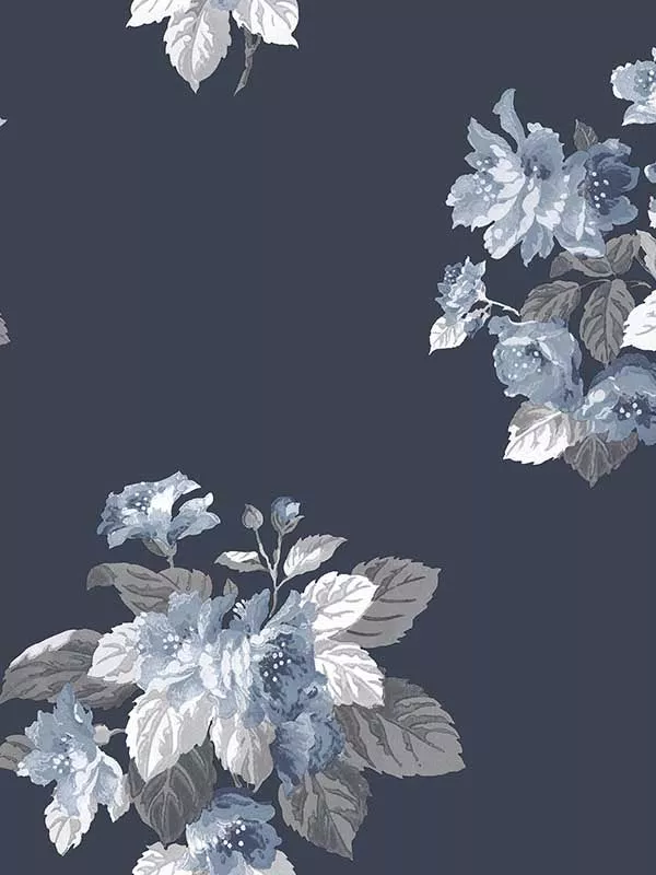 Galerie G78498 Classic Bouquet Navy Wallpaper
