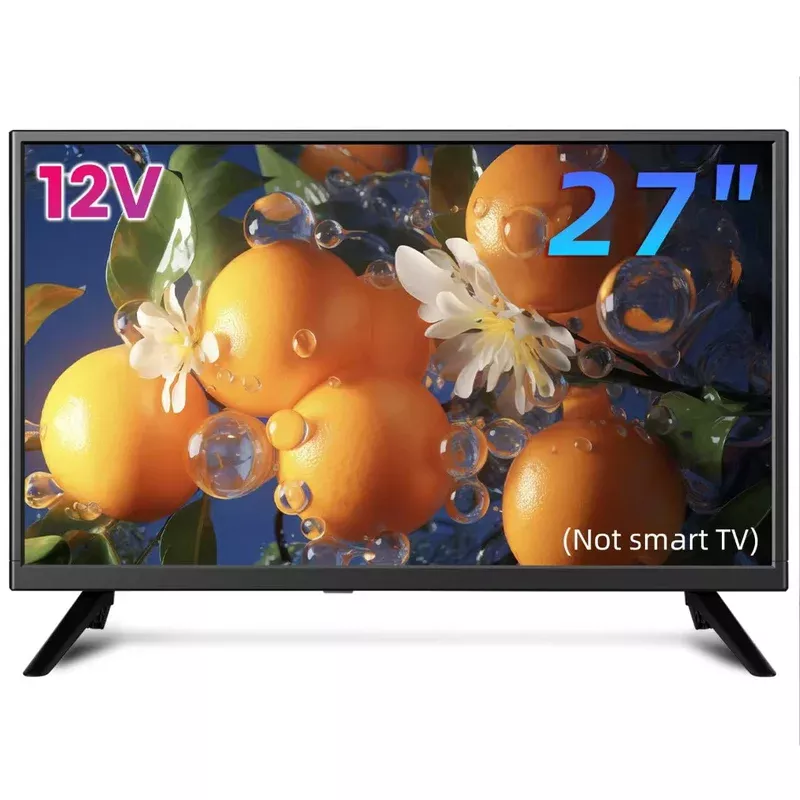 ZOSHING TV 27 inch,Small full view 1080P Television with Freeview HD-Dual power DC-12v and AC in-HDMI/AV Audio USB Media Player,Suitable for Bedrooms